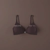 Dark brown bras without steel rings, comfortable and breathable women's underwear Specification image
